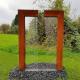 Contemporary Design Double L Metal Water Feature Corten Steel Water Fountain