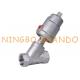 1'' DN25 PN16 Pneumatic Threaded Angle Seat Valve Stainless Steel