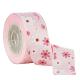 2 Colors Ink Screen Flower Printed On Pink Grosgrain Ribbon Cake Boxes Wrapping