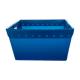 Blue Polypropylene Mail Tote 4mm Corrugated Plastic With Steel Strap