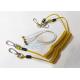 Safety 5.9'' Steel Inside Plastic Coil Lanyard Transparent Yellow PU Coating