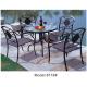 Aluminum frame with wicker seat dining set -8118