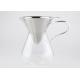 4 / 6- Cup Pour Over Drip Coffee Maker With Permanent Stainless Steel Filter