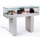 Lighted Jewelry Display Cases With Hydraulic Lift Opening Easy Opened Closed