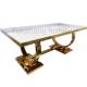 201 Stainless Steel Luxury Rectangle Dining Table Home Furniture