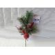 38cm Artificial Red Berry Pine Cones For Christmas Tree Decoration
