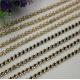 Refined custom bag fitting pearl decorative 6 mm width light gold chain for crossbody bag