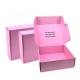 Unique Corrugated Moving Boxes Custom Logo Cardboard Material Pink Color