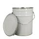 5 Gallon Paint Bucket White Metal With Lever Lock Ring Lid