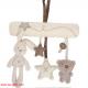 Baby Rabbit Toy Baby Bed Stroller Hanging Rattle Plush Soft Musical Mobile Toy Carriages