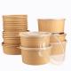 Oilproof Salad Kraft Bowls With Lids Leakproof Compostable Nontoxic