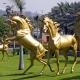BLVE Golden Horse Statues Copper Garden Life Size Bronze Horse Sculptures Metal Large Outdoor Decoration