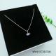 925 Sterling Silver Star Moon CZ Charm Choker collarbone chain necklace  WX413