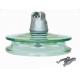 Double Winged High Voltage Glass Insulators 70kN ISO9001 Certification