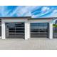 Automatic Alloy Aluminum Sectional Insulated Glass Garage Doors Wind Resistance