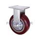 Polyurethane Tread Casters , Fixed Top Plate Heavy Duty 6 Inch Casters