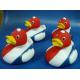 Promotional Flag Colored Squeezing Rubber Ducks , Soft Squeezing Tiny Plastic Ducks 