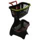 580x480x980 Plastic Shopping Basket Trolley With 3 Inch TAPE Wheel