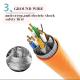 23AWG 8 Bare Copper Conductors SFTP Cat7 LAN Cable