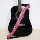 Decorative Woven Personalized Guitar Straps With Leather Head