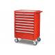Red Stand Up Tool Cabinet Chest , Tool Box Chest Cabinet Bell Bearing Drawer Slides Large Rolling