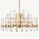 OEM ODM Modern Crystal Brass Ceiling Chandelier With Incandescent Bulb Type