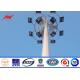 Customized 18m Polygonal High Mast Lighting Pole For Stadium Football