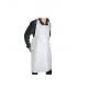 90X133cm Medical PE Disposable Apron White Dirt Proof With Sleeves
