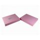 Custom  Paper Cosmetic Box Pink Gift Box With Velvet Surface Ideal For Beauty Equipment
