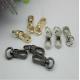 Unique design 3 color zinc alloy small 10 mm round eye bolt snap hooks with high polishing