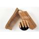 Folding anti-static wood comb 15-20cm green or red logo customized