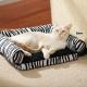 Tear Resistant Memory Foam Cat Bed , Zebra Print Memory Foam Mattress Dog Bed