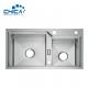Double Bowl SUS304 Stainless Steel kitchen Sinks Handmade Kitchen Sinks For House