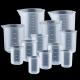 Plastic Beakers Plastic Graduated Cups Clear Multipurpose Measuring Cups Epoxy Mixing Cups, Liquid Container Beakers