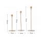 Home Decor Gold Color OEM Brass Taper Candle Holders Gift Set For Wedding Party