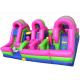Large Inflatable Fun City /  Inflatable Amusement Park With triple Obstacle Course Combo