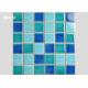 2 Color Assorted Ice Cracked Glass Mosaic Tile Sheets For Swimming Pool 36 Pcs