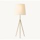 Cotton Linen Tapered Drum Shade Modern Contemporary Floor Lamps Sculptural Overarching Floor Lamp