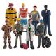 People at Work Model Toy 8 PCS Pretend Professionals Figurines Career Figures Individually Hand-Painted People Toys