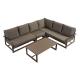 Sectional Plush 100% Polyester Canvas Cushions Outdoor Sofa Set