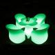 Flower Shaped LED Glow Furniture Coffee Table For Commercial