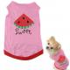pink Pet Puppy Summer Shirt Pet Clothes T Shirt with watermelon printing