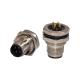 B Code M12 Waterproof Connector 4p Male Front Ip67 PA66 1.5A For Automotive