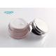 Silver Cap Clear Cosmetic Containers , Luxury Cosmetic Packaging With PE Disc