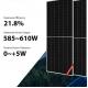 585W 590W JA Solar Panel 595W 600W 605W 610W All Black Pv Panels Shingled Technology