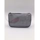 Silver 1680D Polyester Travel Cosmetic Bags With Printing / Embroidery Logo 7.8X5X2