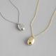 925 Sterling Silver Gold Plated Bead Charm Pendant Chain Necklace