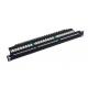 UTP Patch Panel 24 Port Cat6 , Cold Roll Steel 19 IDC Krone Cat6 Patch Panel