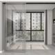 8ft Triple Glass Aluminium Internal Sliding Doors Narrow Slim