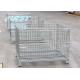 Collapsible Electro Zinc Plated 50x50 Mesh Metal Storage Cage